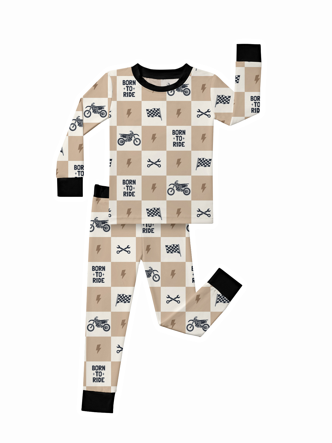 Toddler Born To Ride Bamboo Set