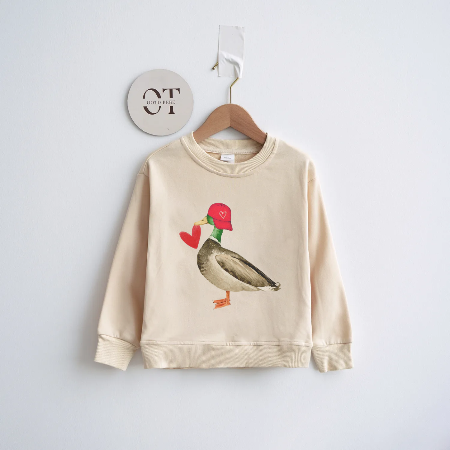 Toddler Valentine's Day Mallard Duck Sweatshirt