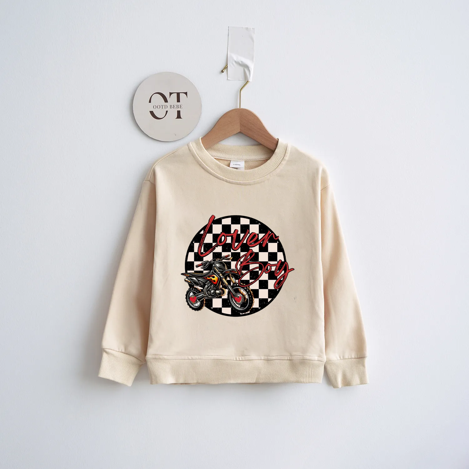 Toddler Lover Boy Motorcycle Sweatshirt