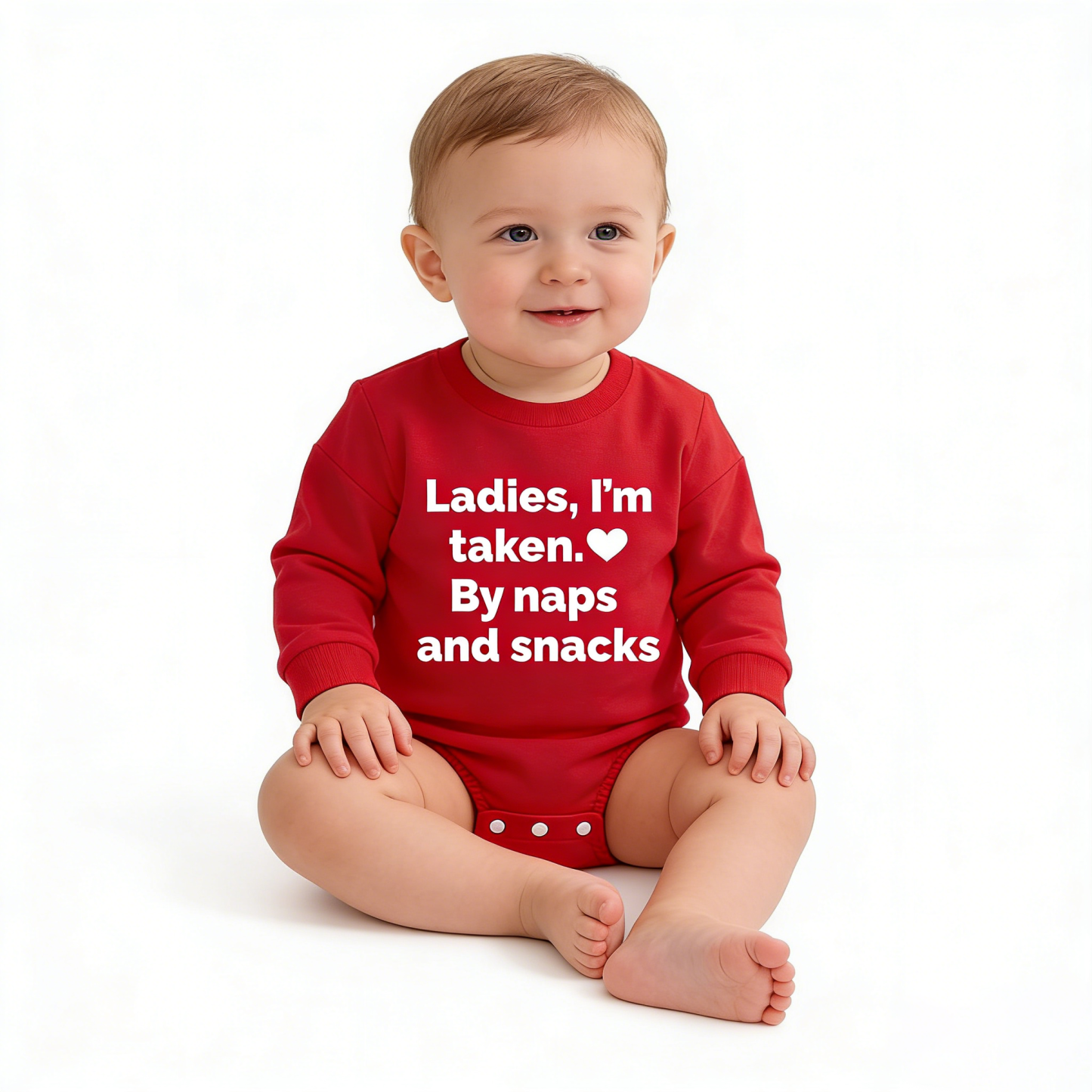 Baby Ladies I'm Taken By Naps And Snacks Romper