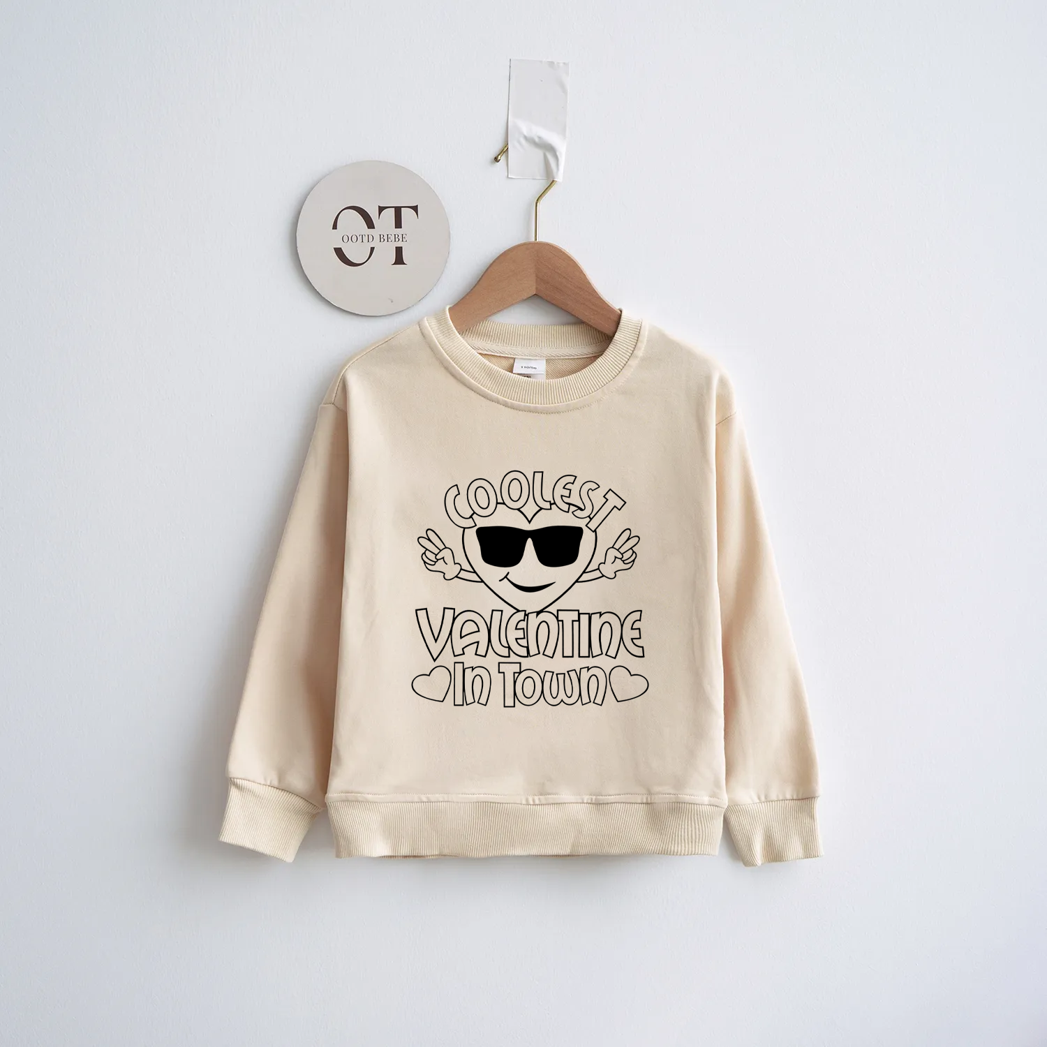Toddler Coolest Valentine In Town Sweatshirt