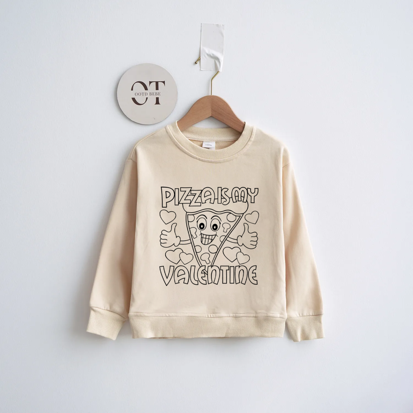 Toddler Pizza Is My Valentine Sweatshirt