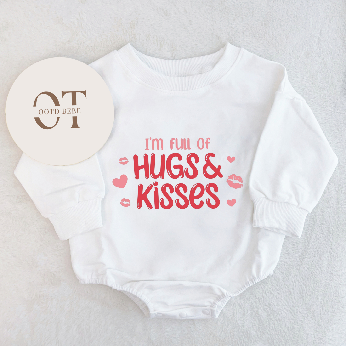 Baby I'm Full Of Hugs&Kisses Romper