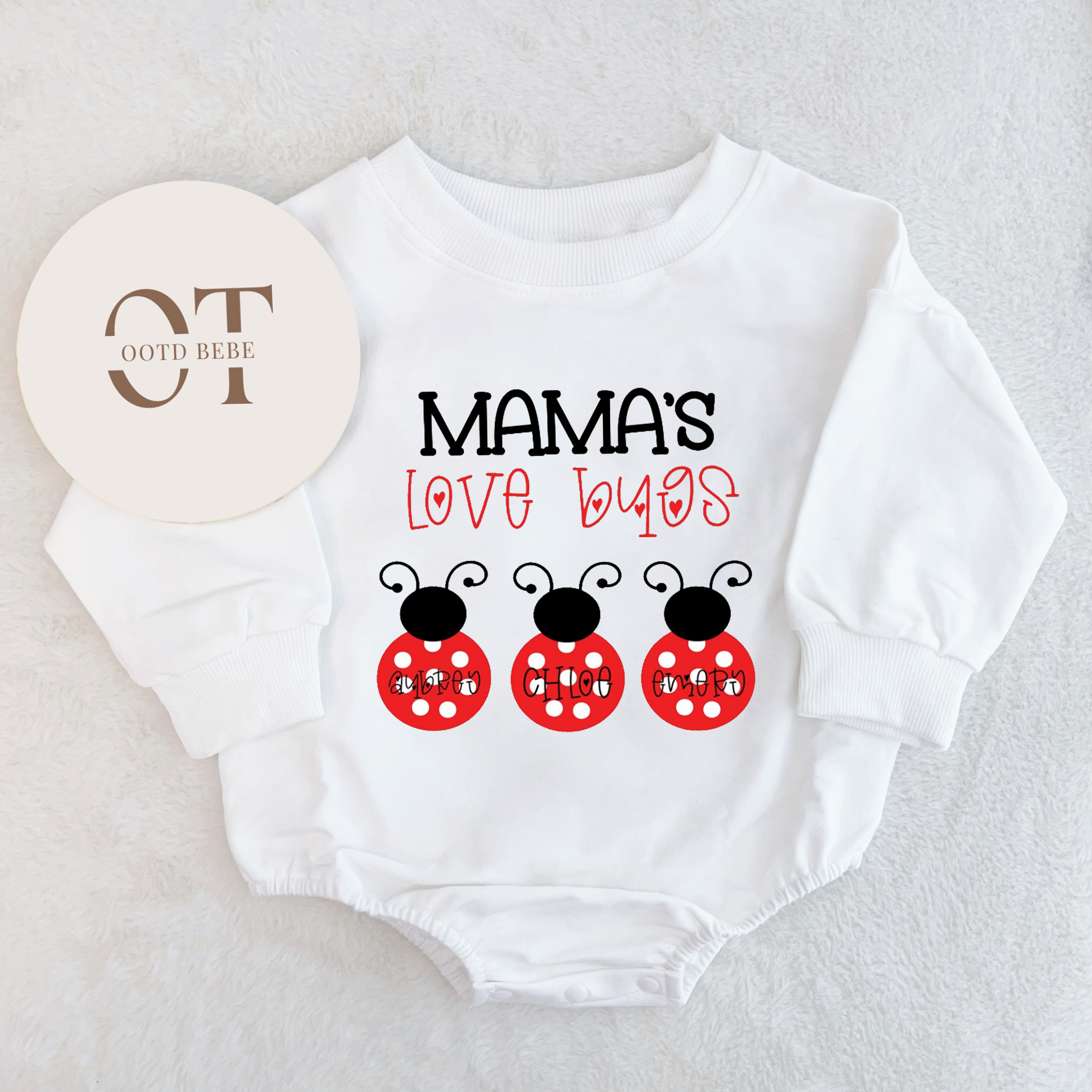 Baby Mama's Love Bugs Romper