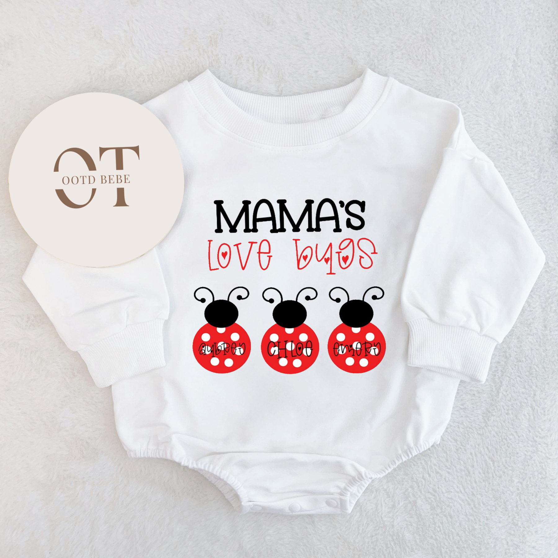 Baby Mama's Love Bugs Romper