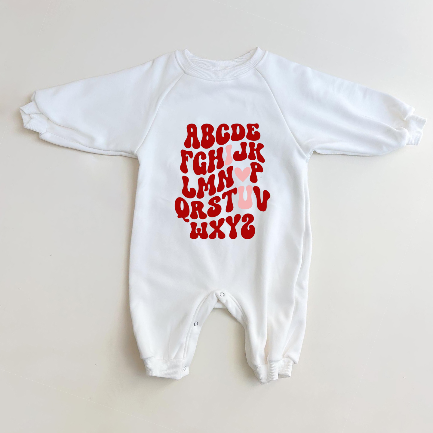 Baby Valentine's Day Alphabet Jumpsuit