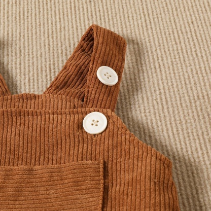 Baby Newborn Corduroy Overalls Romper