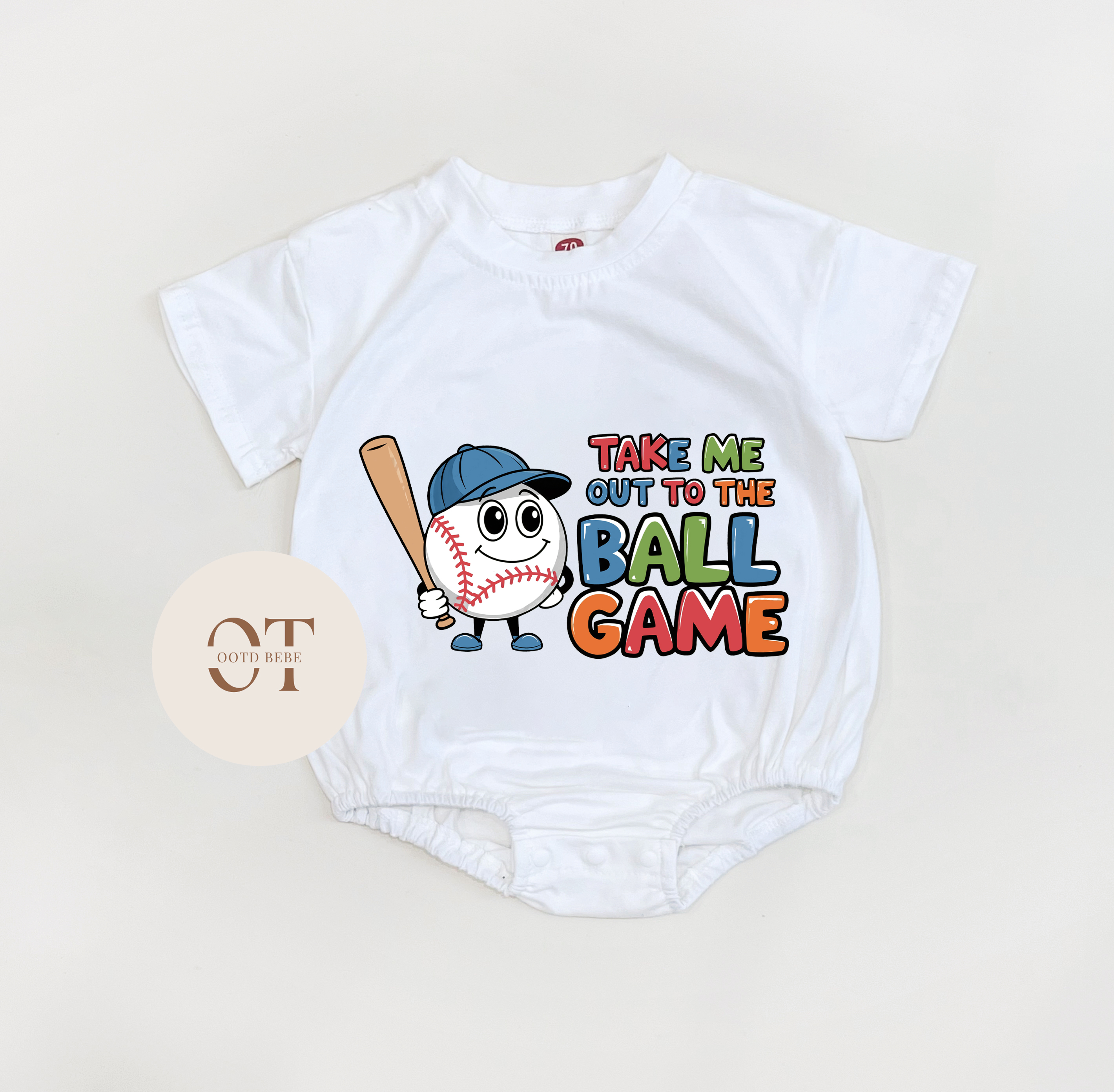 Baby Take Me Out To The Ballgame Romper