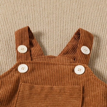Baby Newborn Corduroy Overalls Romper
