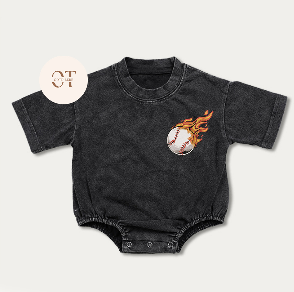 Baby Baseball Bubble Romper