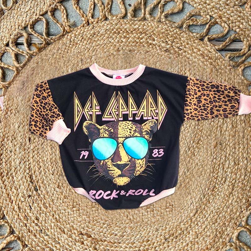 Baby Def Leopard Romper