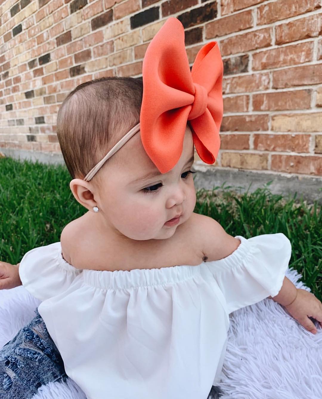 Baby Big Bowknot Hairband Headbands-visikids