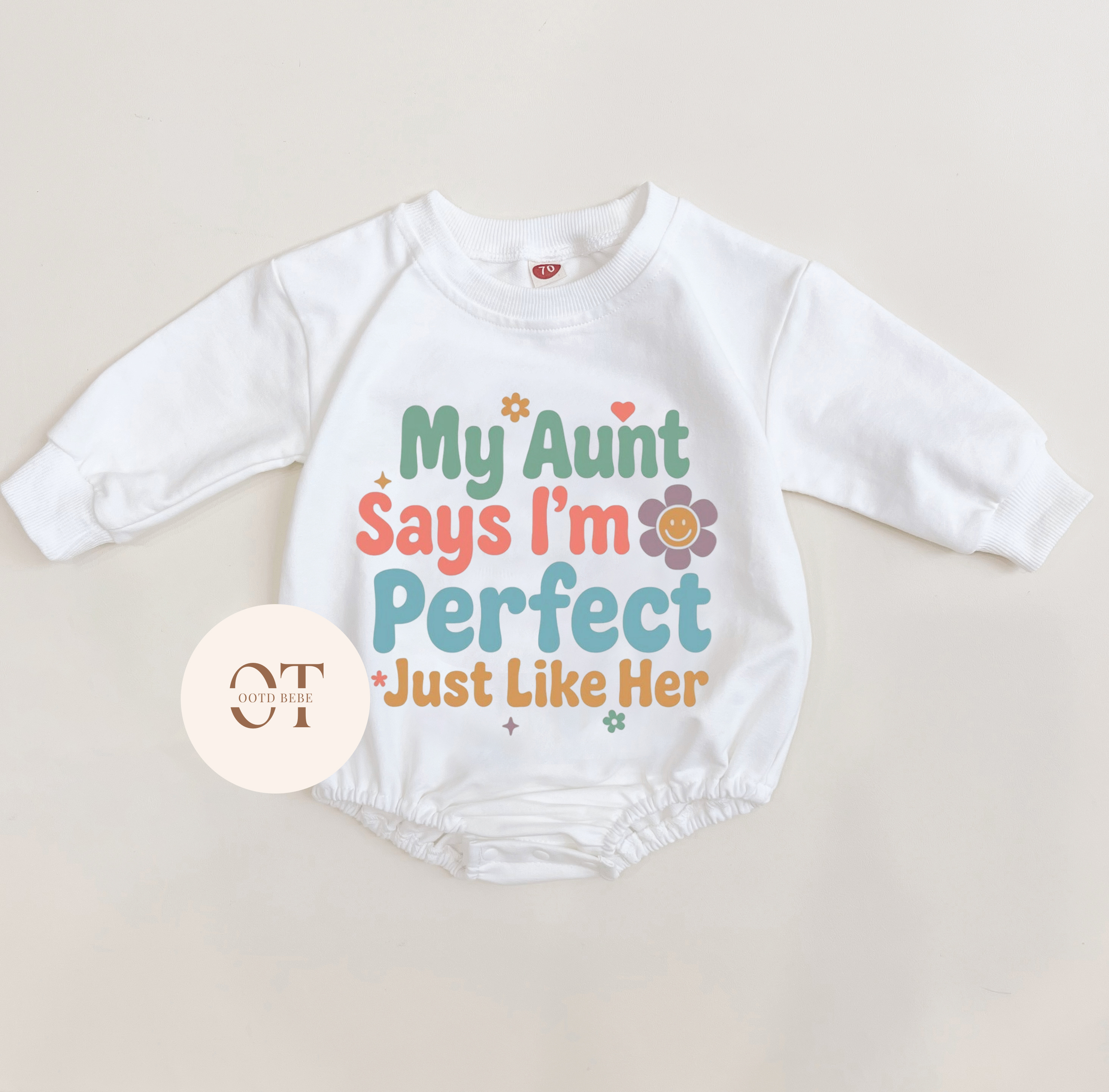 Baby My Aunt Says I'm Perfect Just Like Her Romper