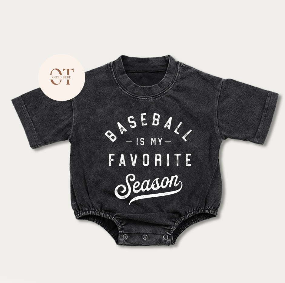 Baby Baseball Is My Favorite Season Romper