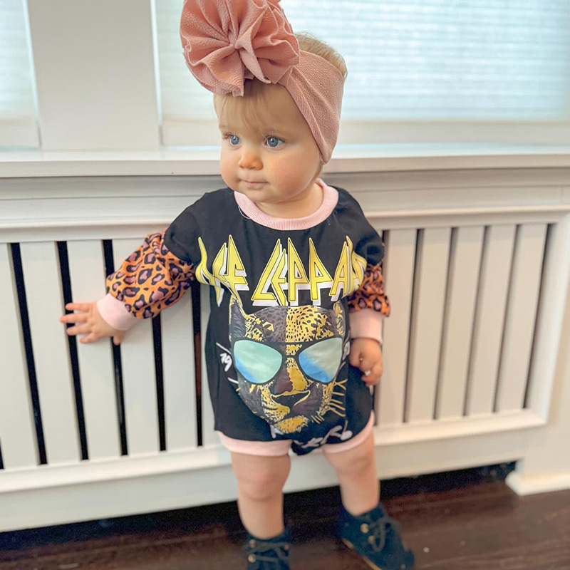 Baby Def Leopard Romper
