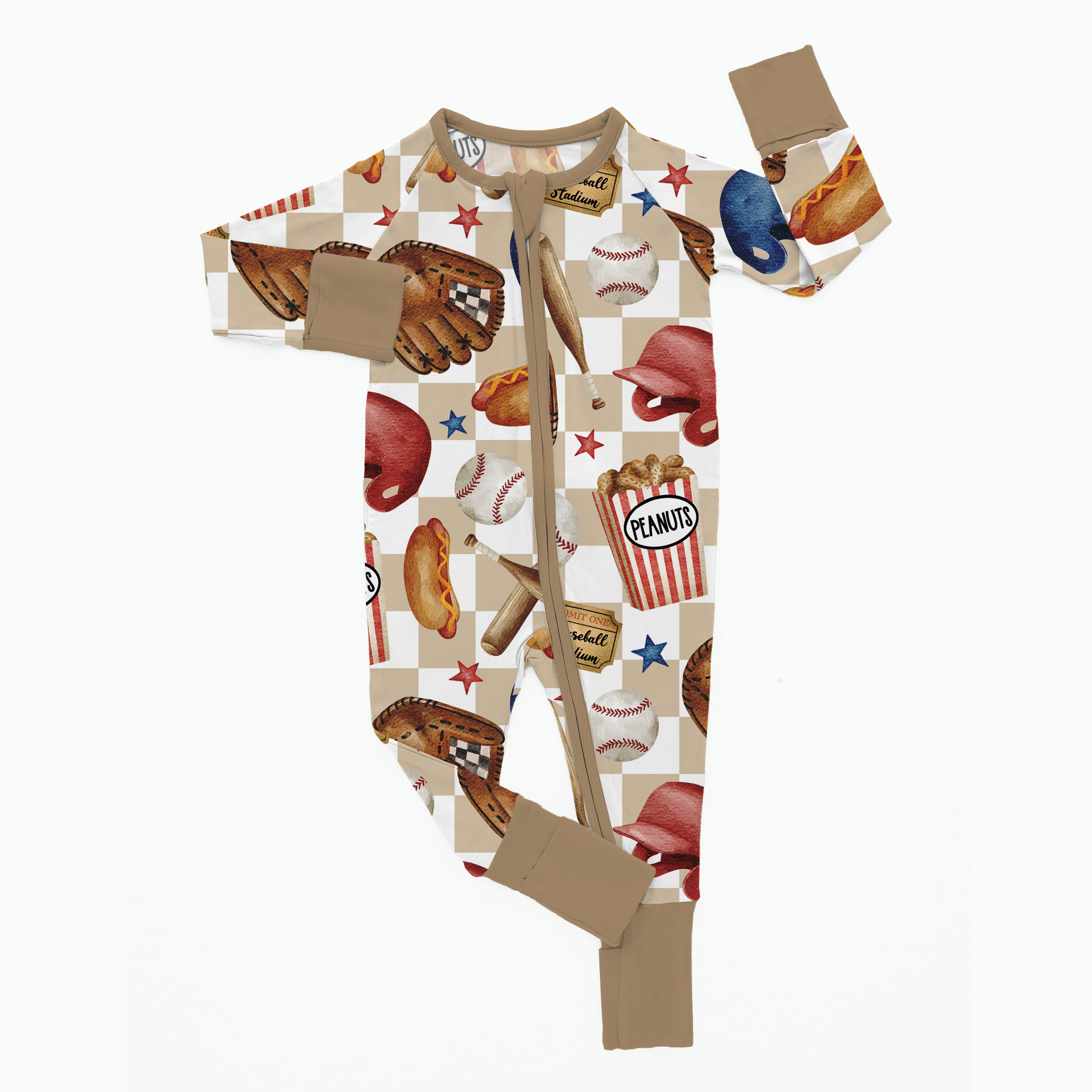 Newborn Baseball Bamboo Sleeper