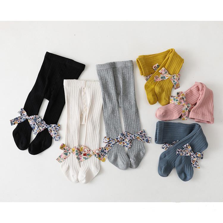 Baby Girl Floral Bow Pantyhose-visikids