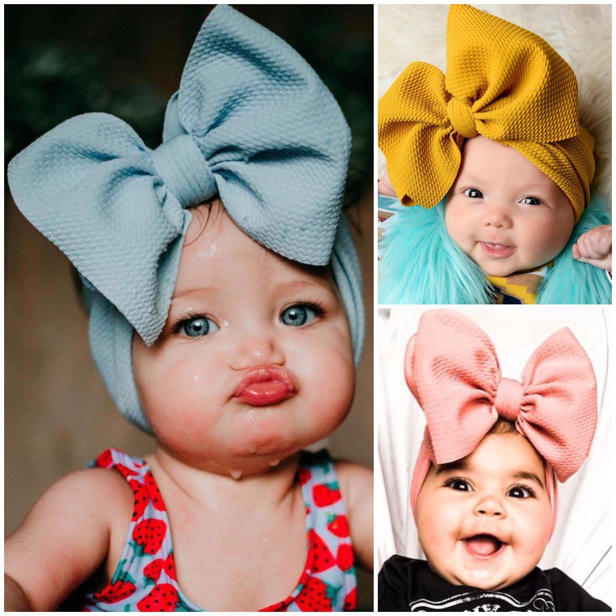 Baby Big Bowknot Headband Bows-visikids