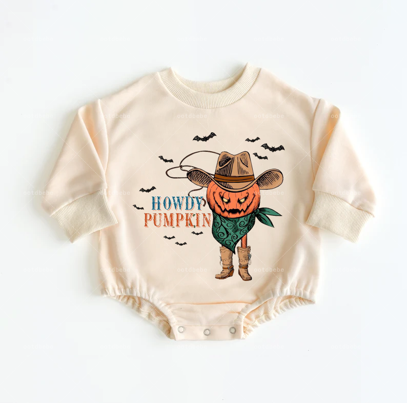Baby Howdy Pumpkin Romper