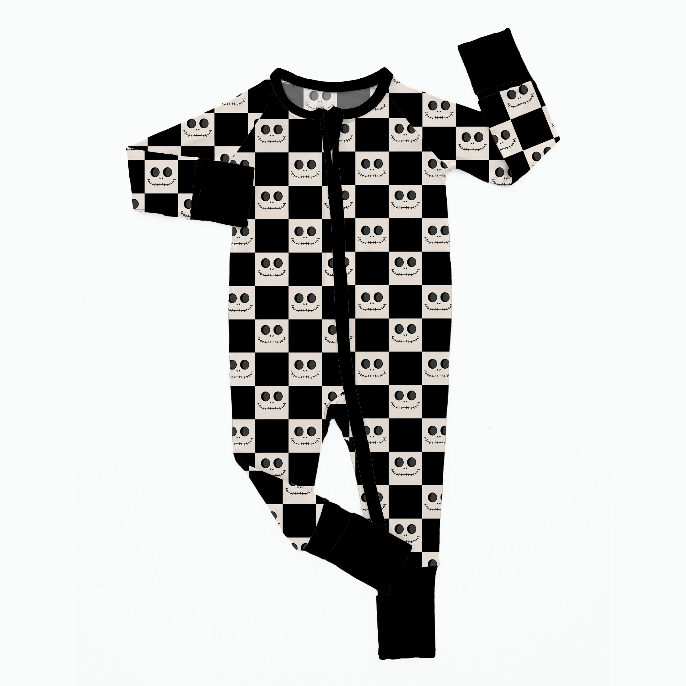 Newborn Ghost Checkerboard Bamboo Sleeper