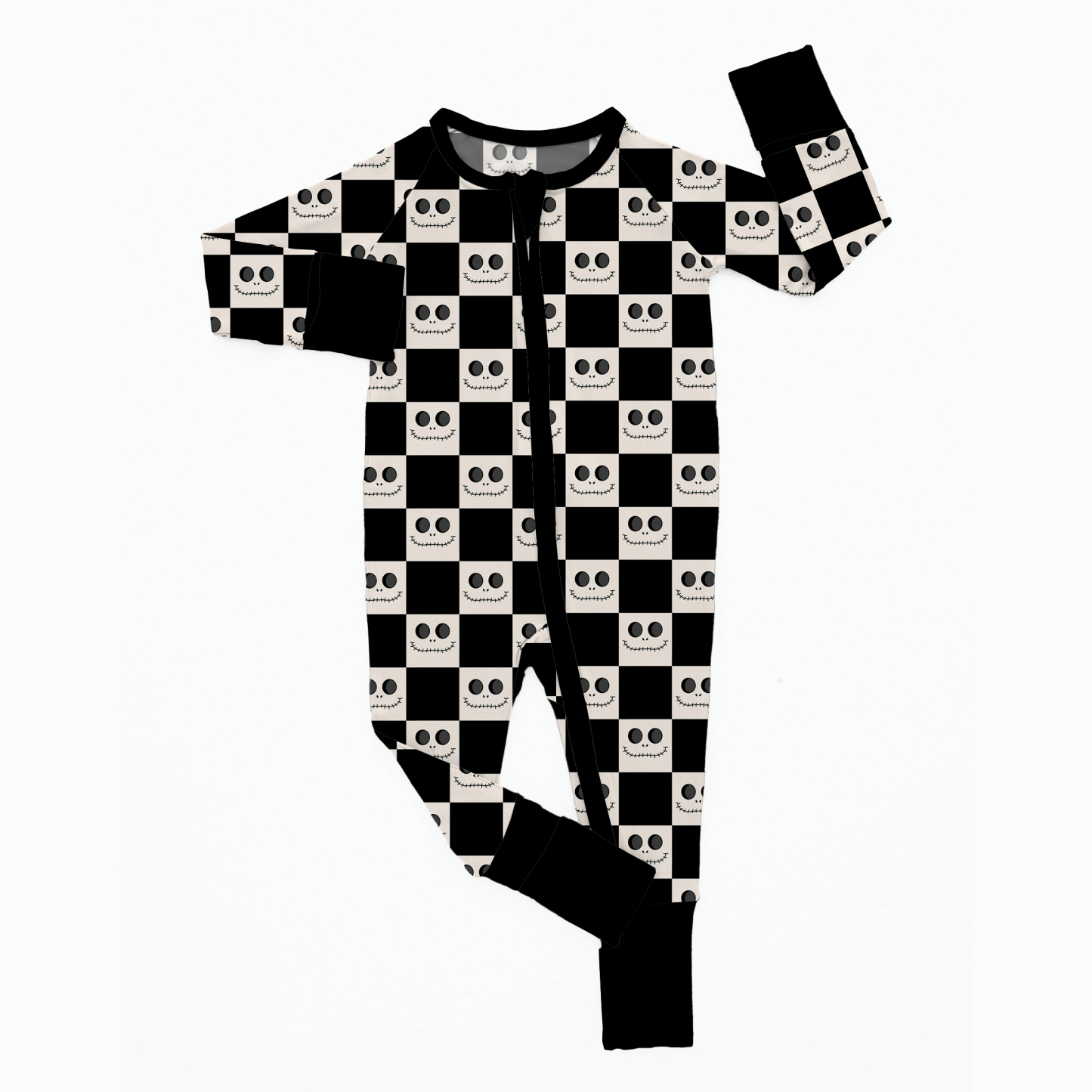 Newborn Ghost Checkerboard Bamboo Sleeper