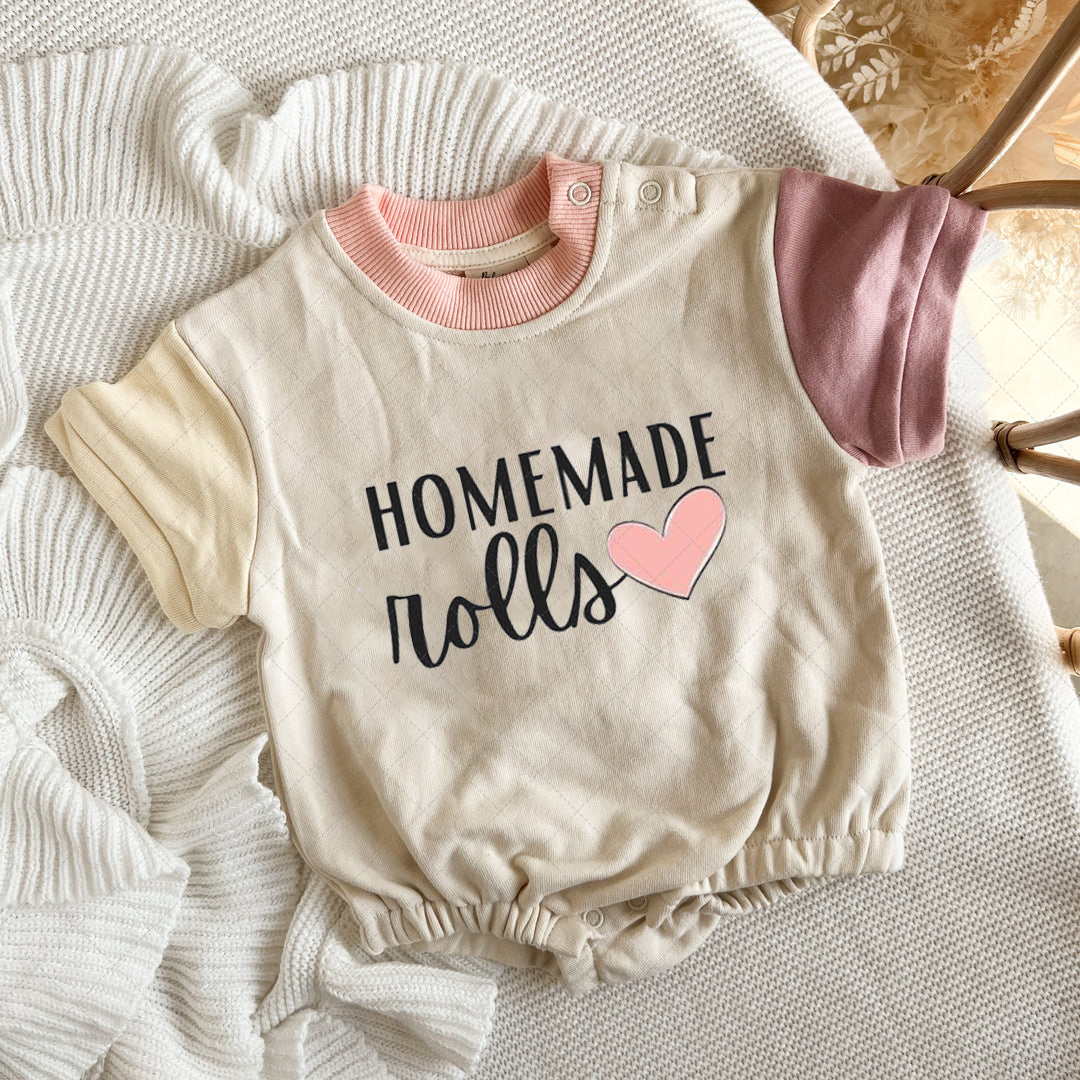 Baby Homemade Rolls Romper