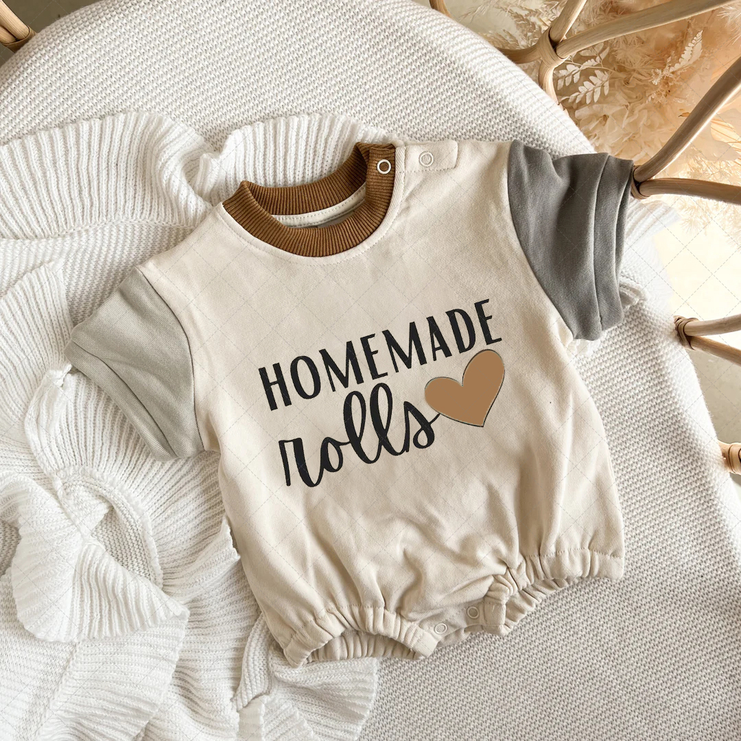 Baby Homemade Rolls Romper