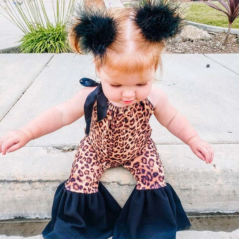 Baby Girl Leopard Print Romper.