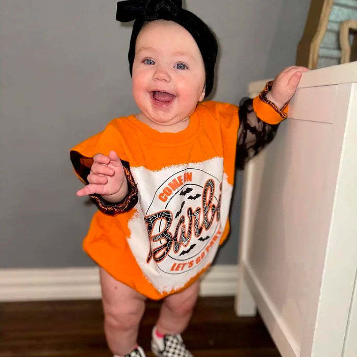 Baby Barbie Print Romper.