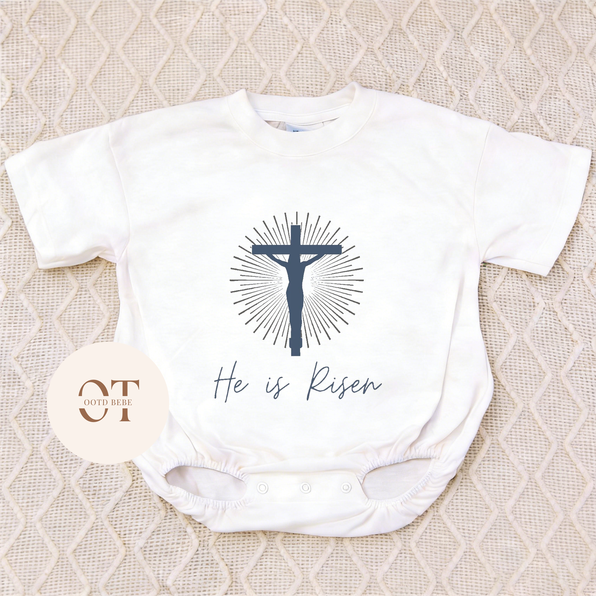 Baby He Is Risen Romper
