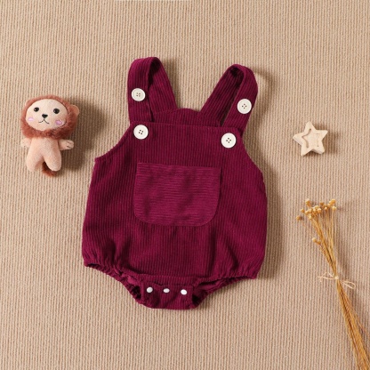 Baby Newborn Corduroy Overalls Romper