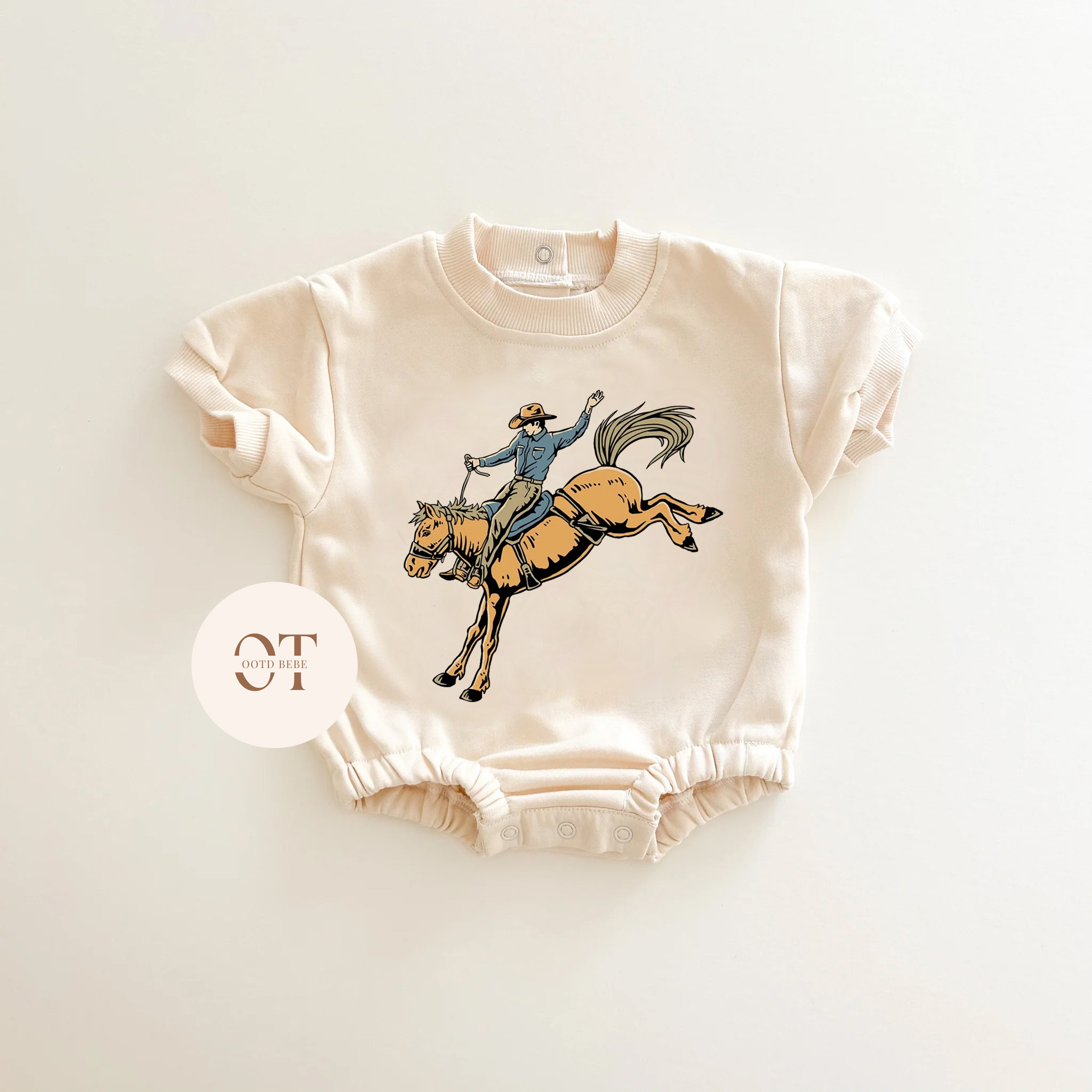 Baby Bucking Horses Romper