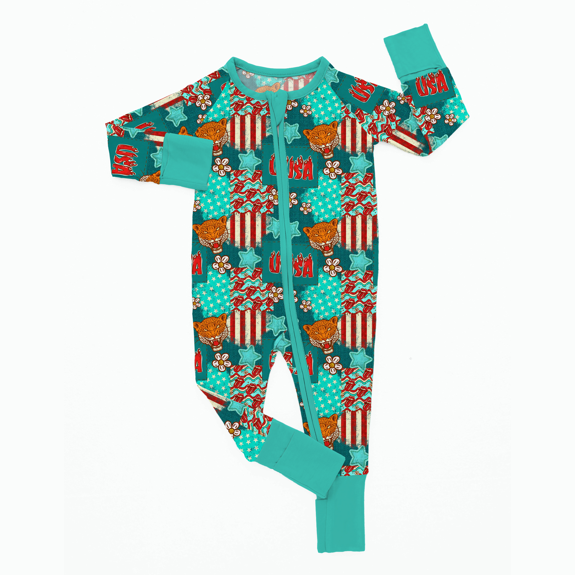 Newborn USA Patchwork Bamboo Sleeper