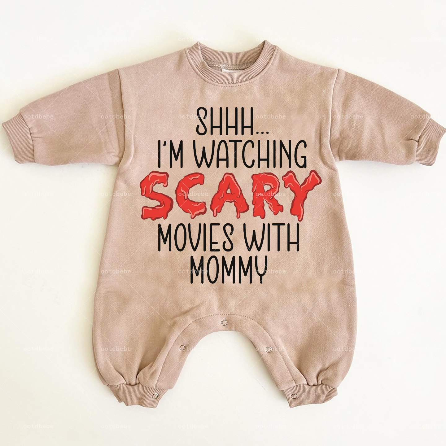 Baby I'm Watching Scary Movies With Mommy Jumpsuit