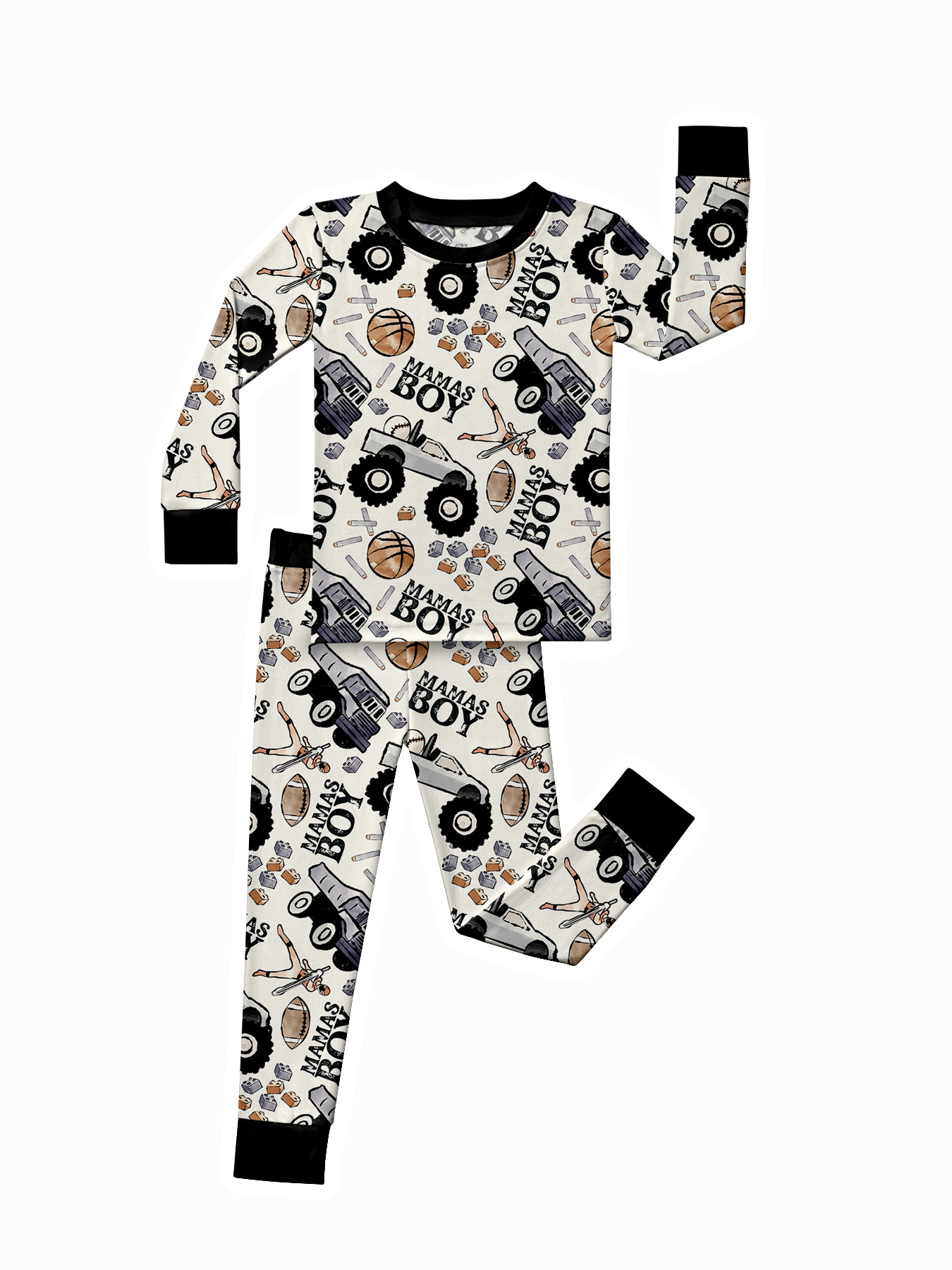 Toddler Mama's Boy Bamboo Set