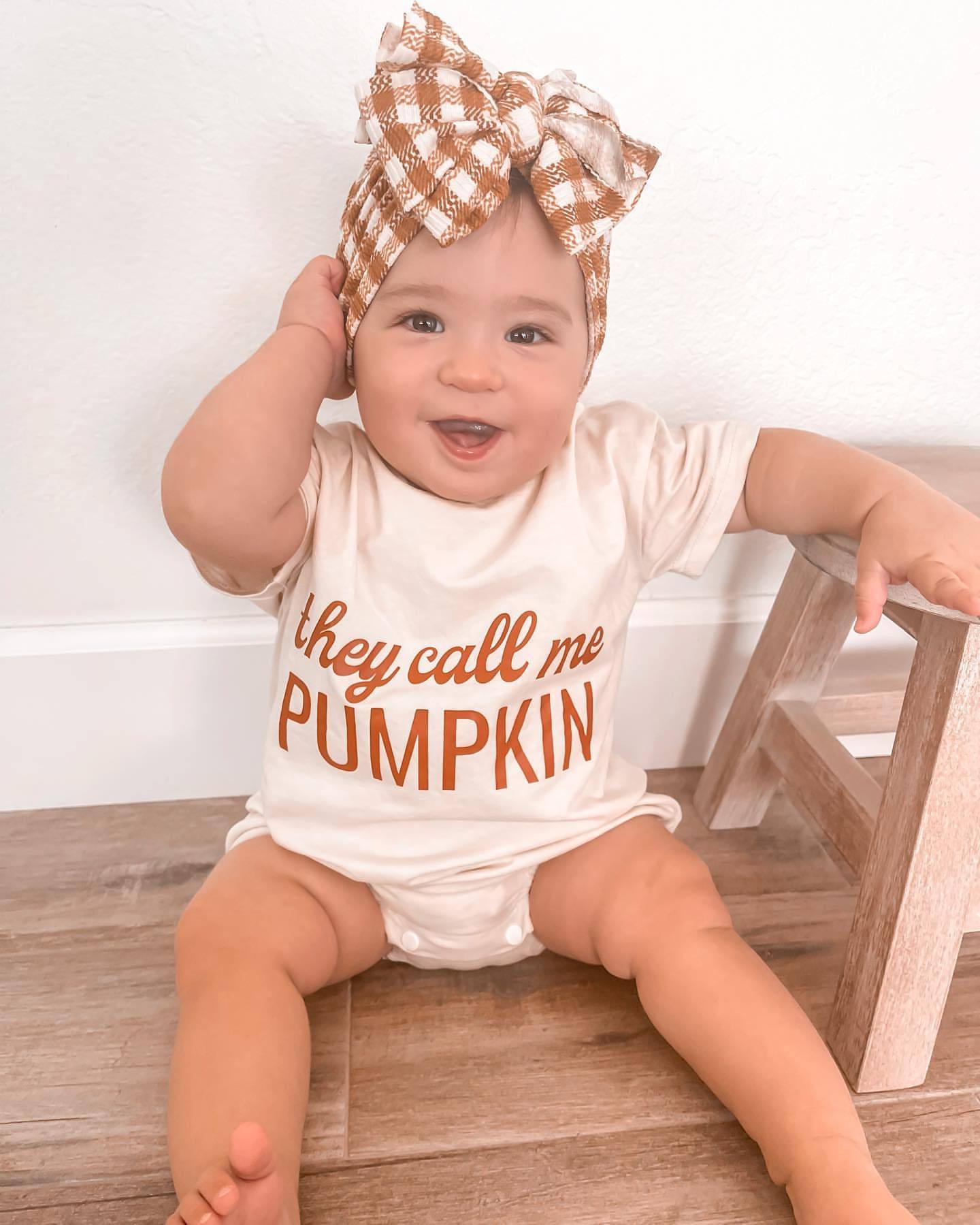 They Call Me PUMPKIN Cotton Romper pawlulu