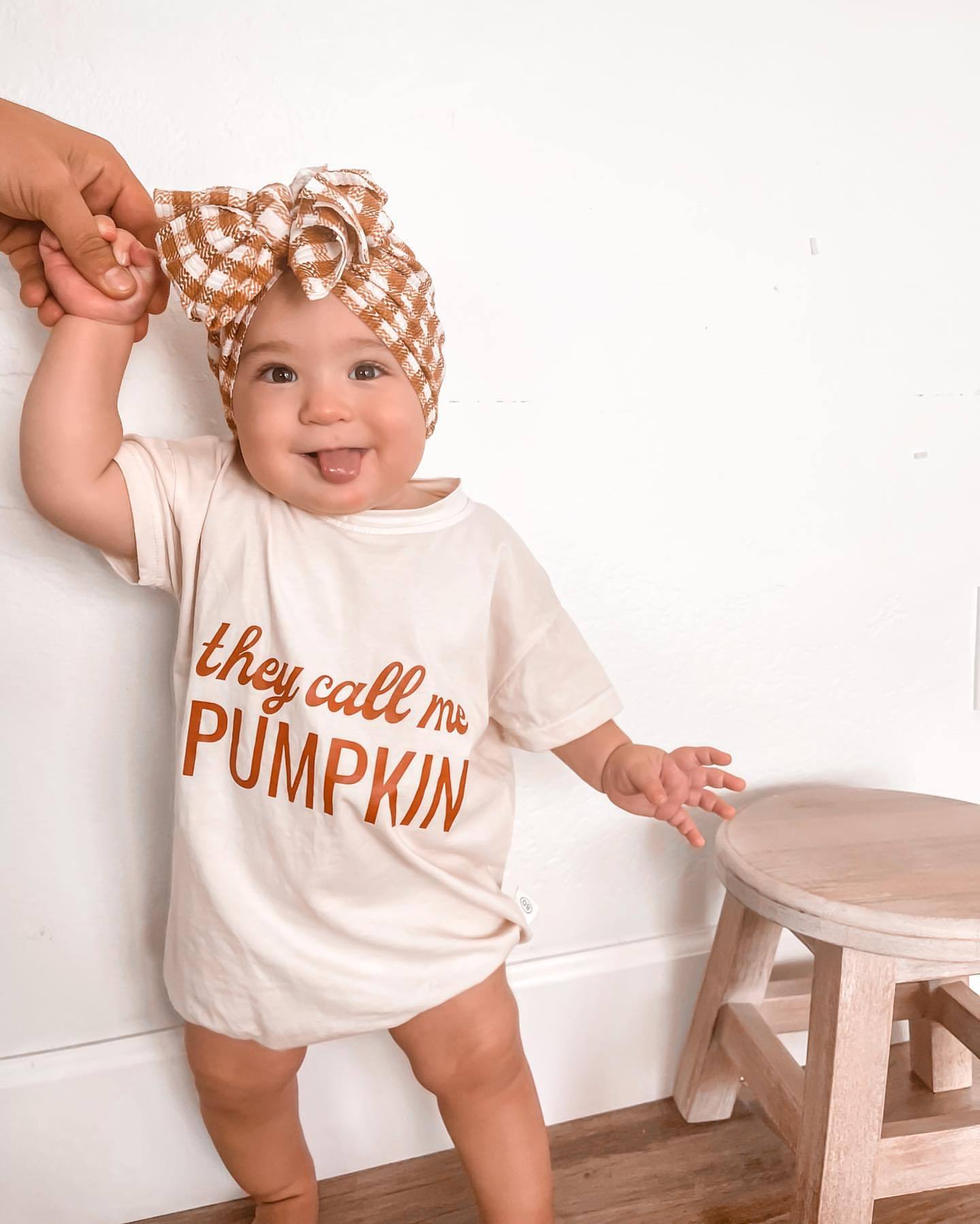 They Call Me PUMPKIN Cotton Romper pawlulu