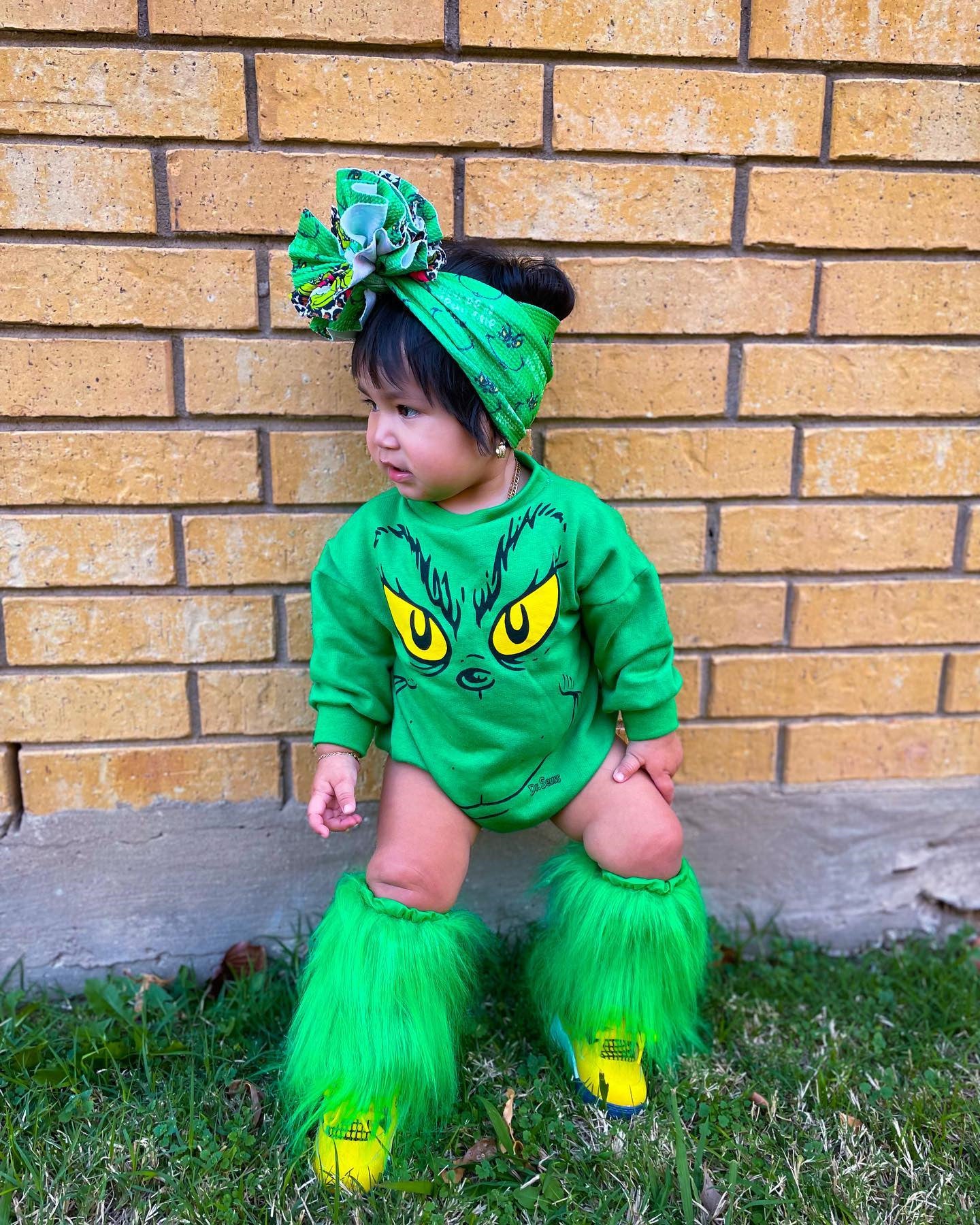 Baby Print Romper With Leg Warmers pawlulu