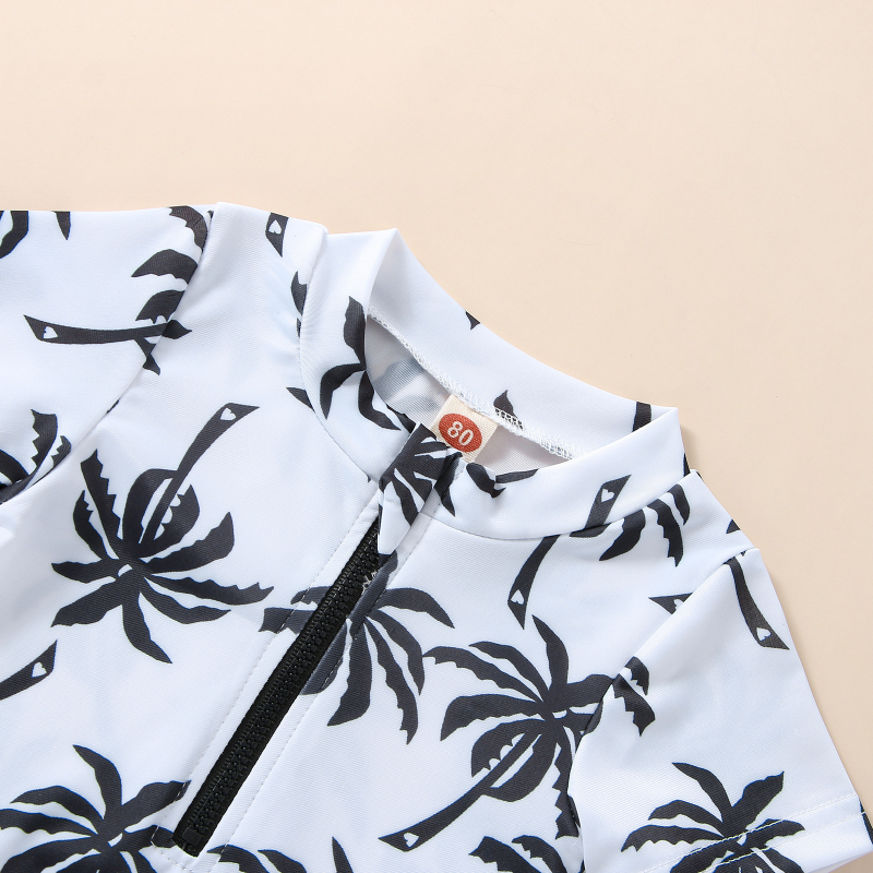 Boys Coconut Tree Swimsuit with Hat