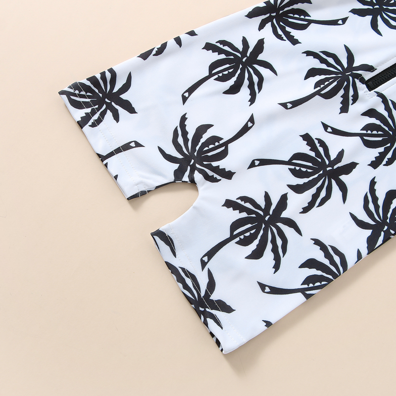 Boys Coconut Tree Swimsuit with Hat