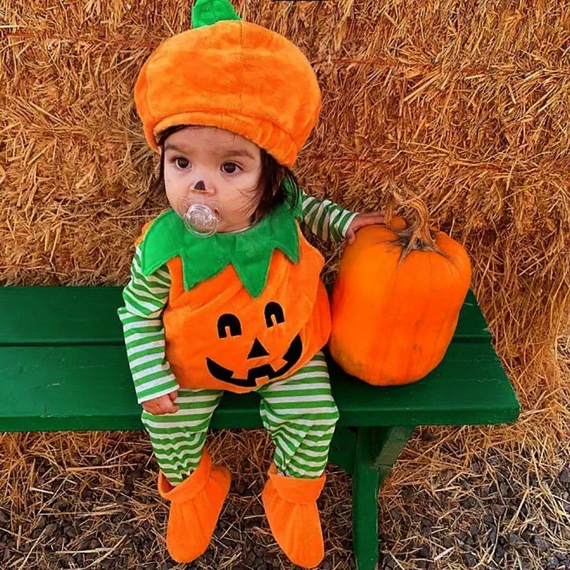 Baby Pumpkin Costume Romper