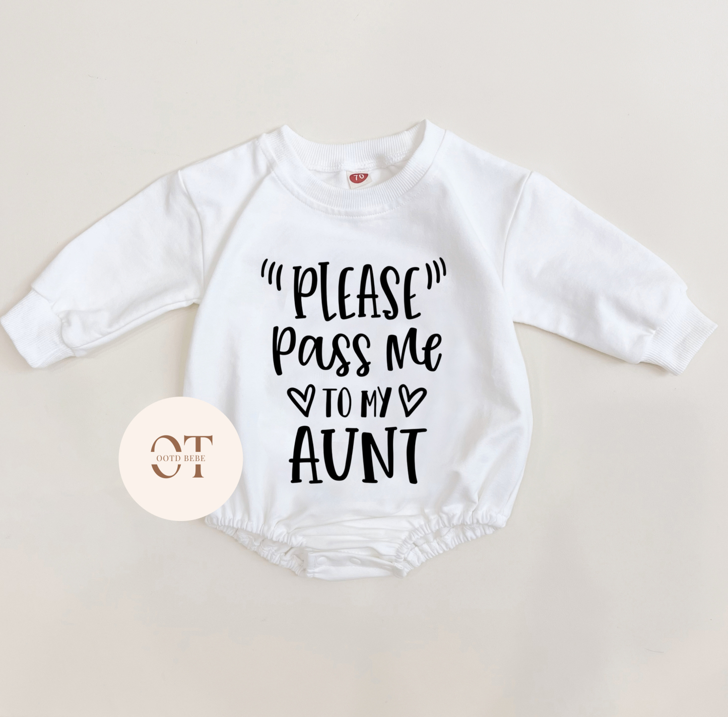 Baby Please Pass Me To My Aunt Romper