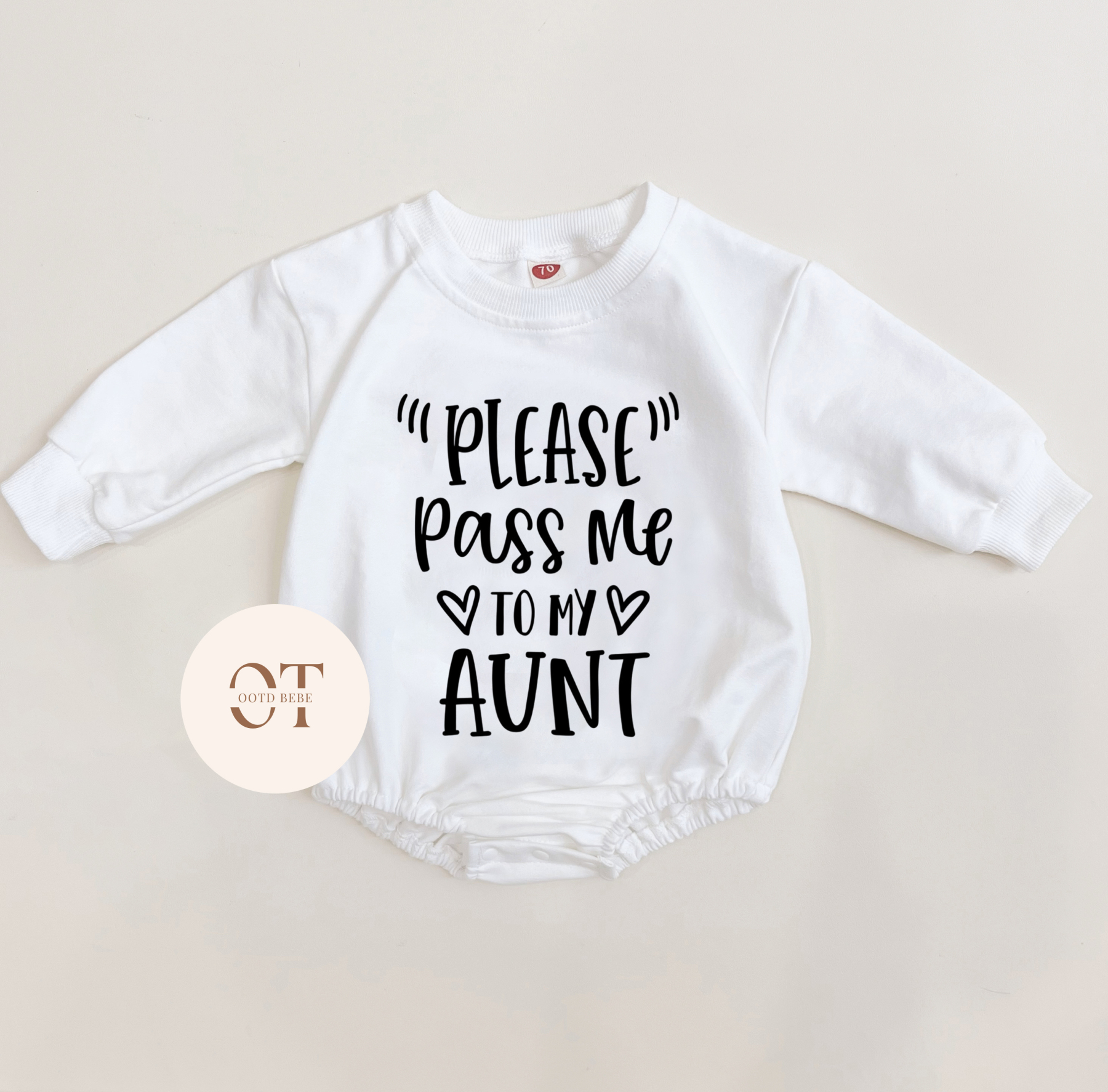 Baby Please Pass Me To My Aunt Romper