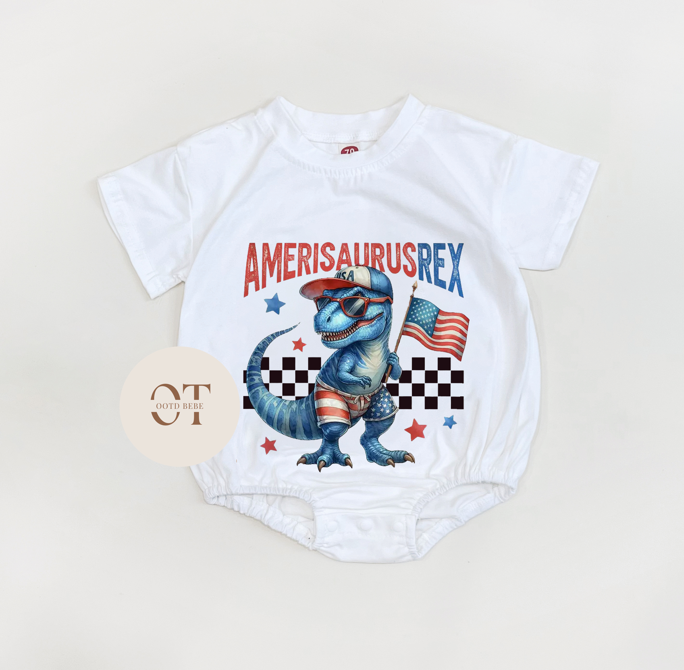 Baby Amerisaurus Rex Romper