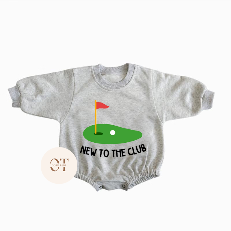 Baby New To The Club Golf Romper