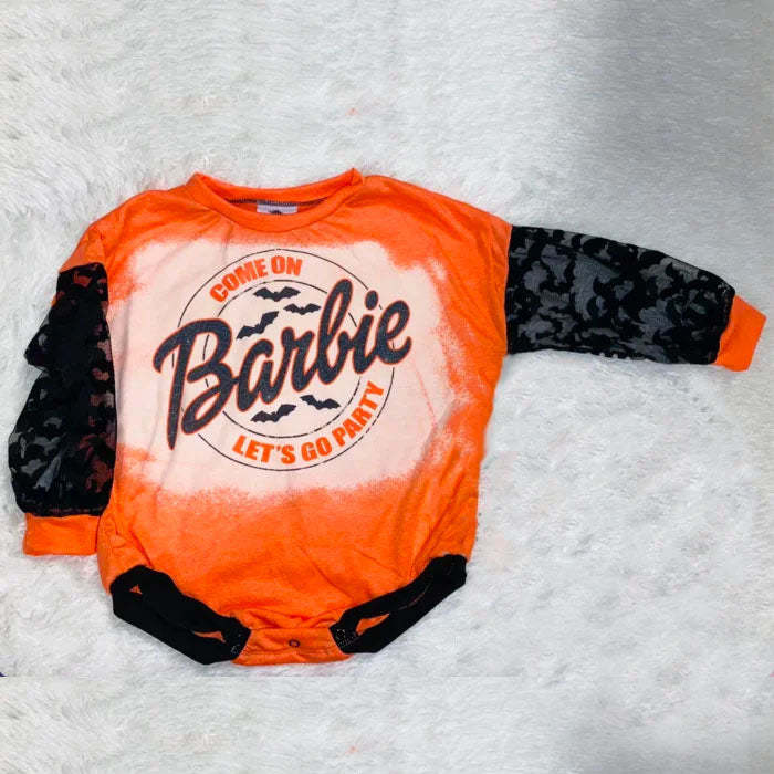 Baby Barbie Print Romper.