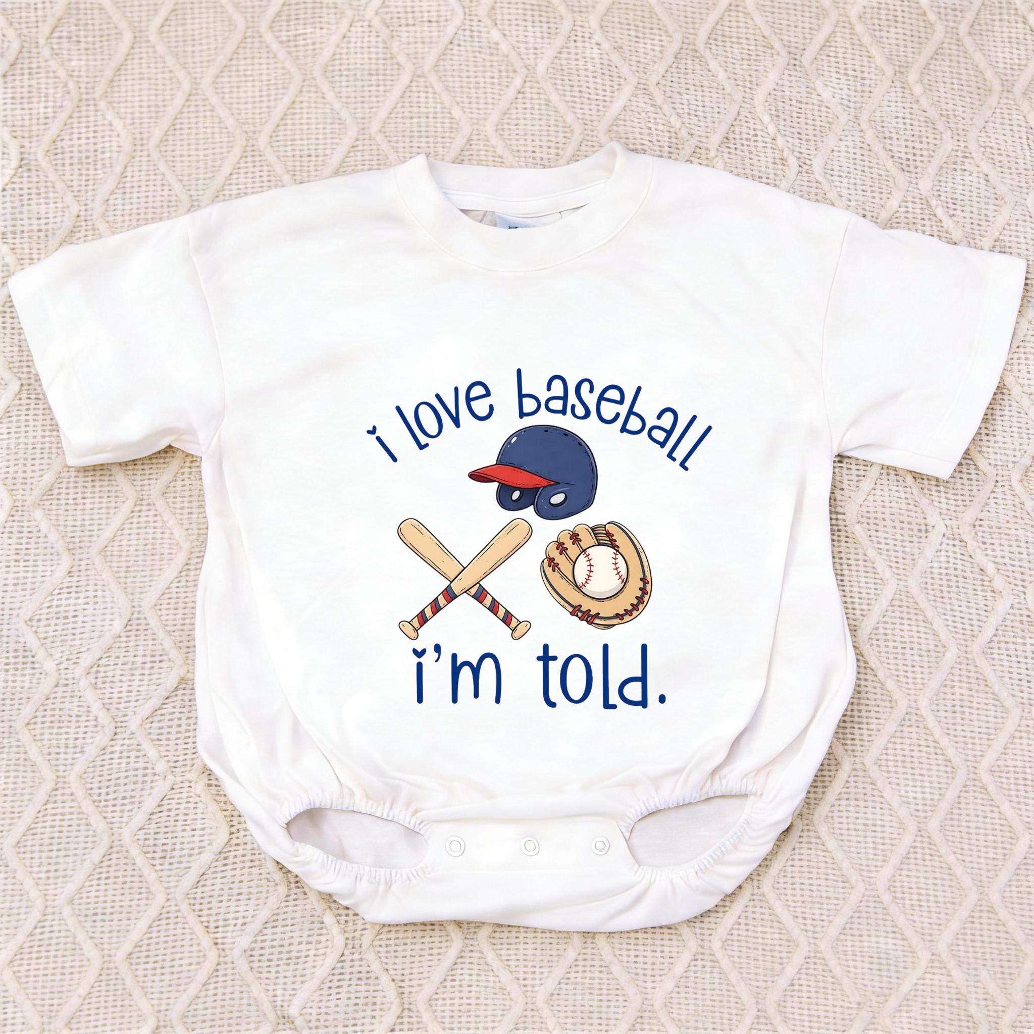 Baby I Love Baseball I'm Told Romper