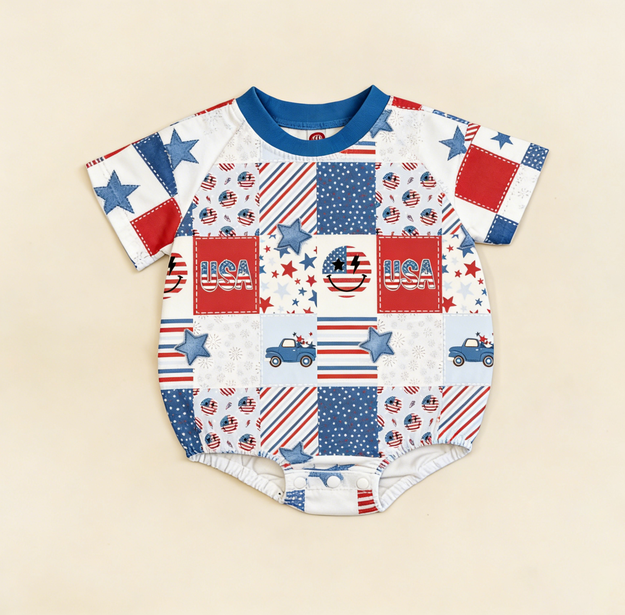 Baby USA Patchwork Romper