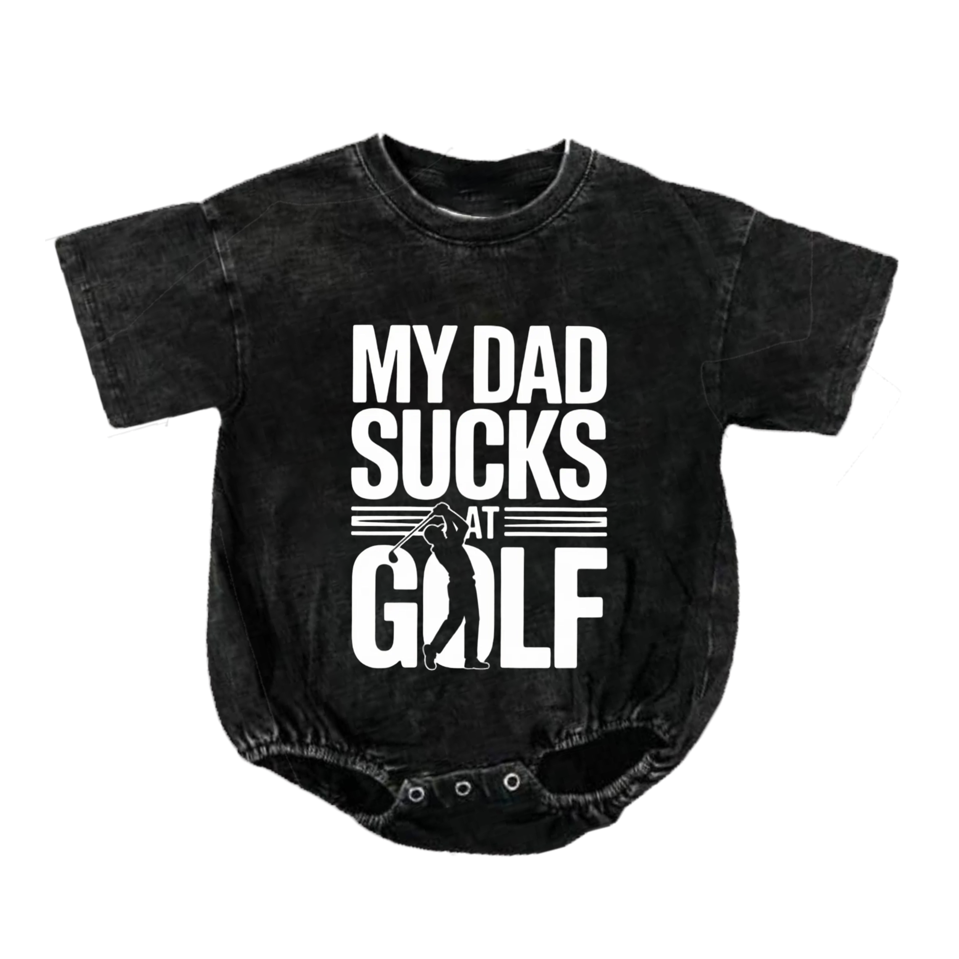 Baby My Dad Sucks At Golf Romper