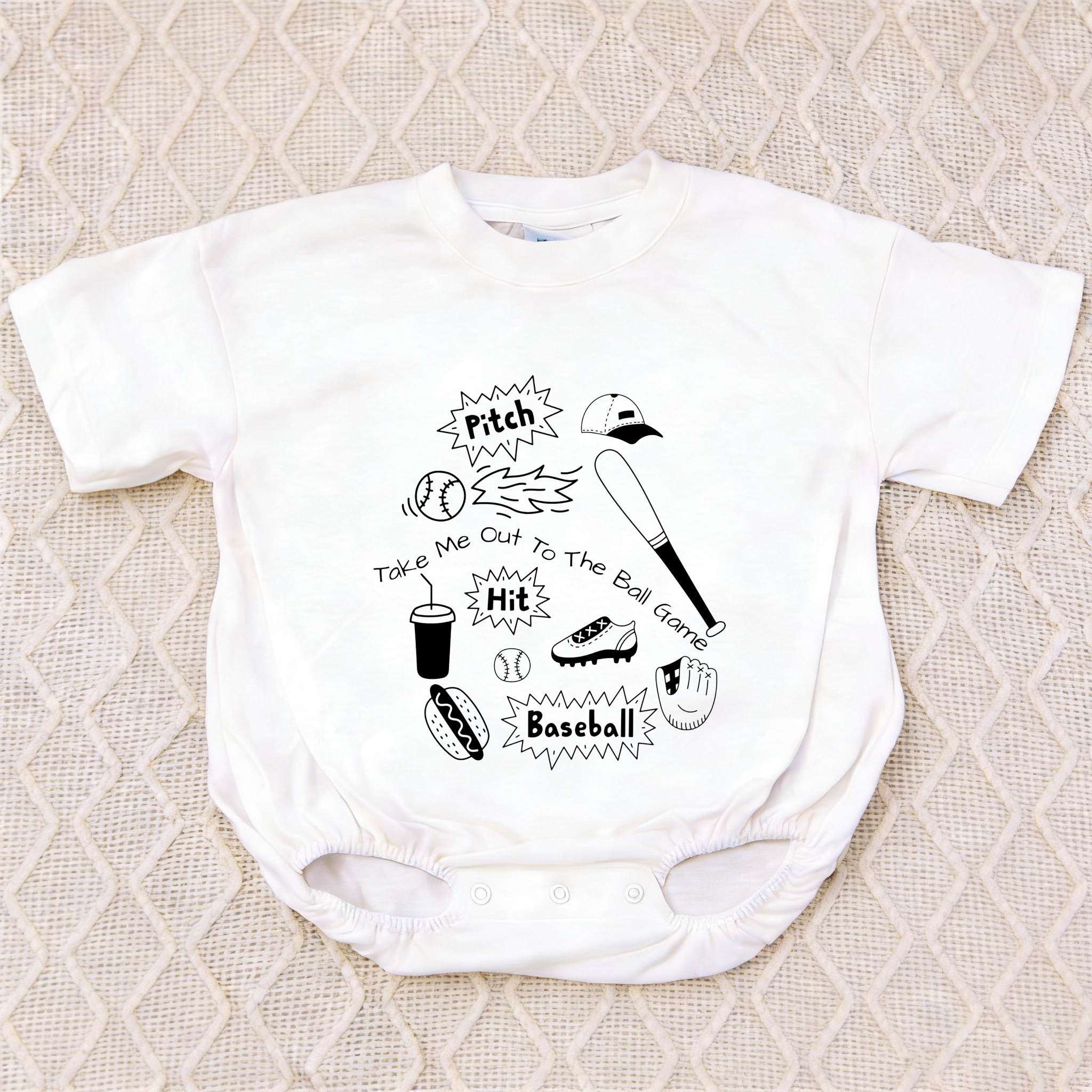 Baby Take Me Out To The Ball Game Romper